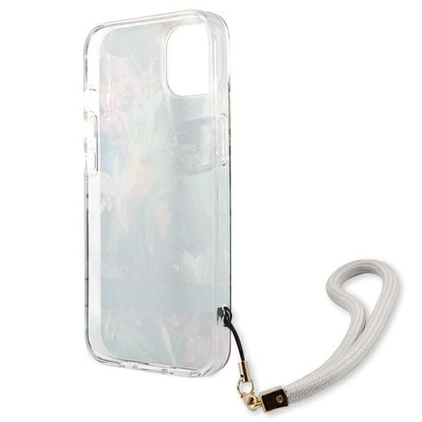 Guess Blommigt Remfodral till iPhone 13 mini, Blå