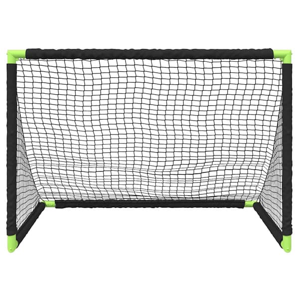 vidaXL foldbart fodboldmål til børn, sort, 90x64x64 cm