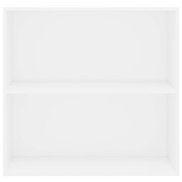 vidaXL 2-lags hylde, hvid, 80x30x76,5 cm, spånplade