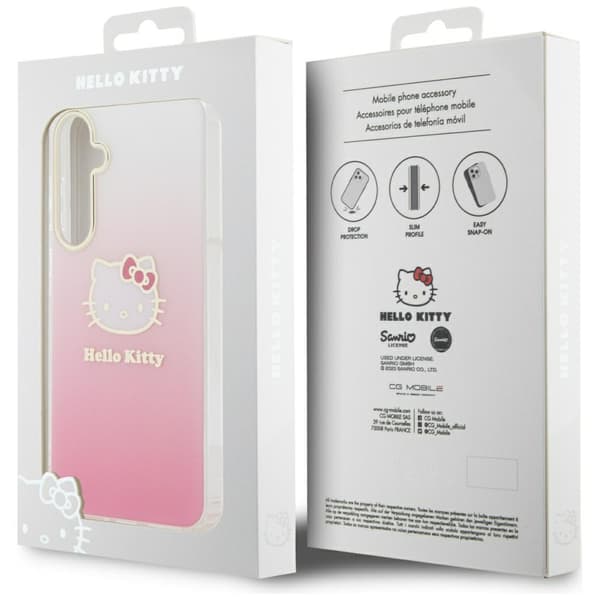 Hello Kitty IML Gradient Electrop Kitty Head-skal till Galaxy A55, rosa