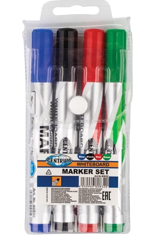 Sæt med 4 whiteboard-tusjer 80832