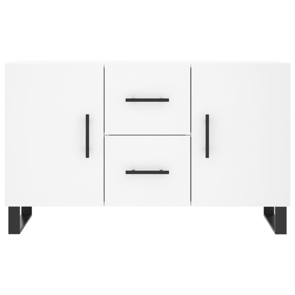 vidaXL kommode, hvid, 100x36x60 cm, træbaseret materiale