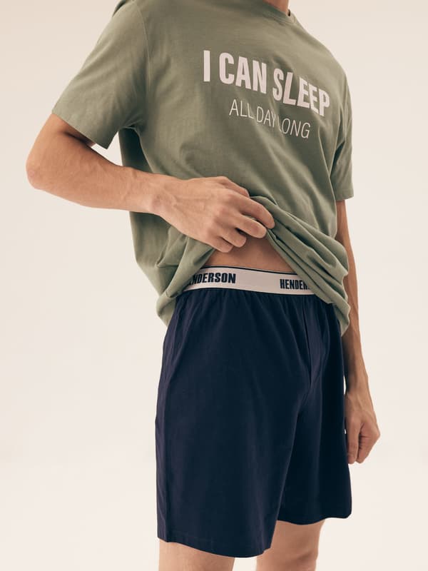Herre Sleeper Henderson pyjamas | Grøn, Marineblå M