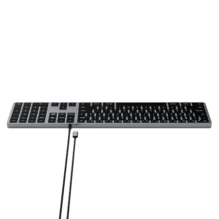 Satechi Slim W3 Wired - USB-C numeriskt tangentbord (rymdgrå)