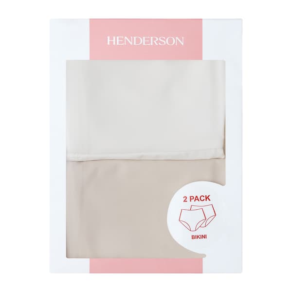 Henderson Hög Midja Mage 2-Pack Trosor | Kräm, Beige M