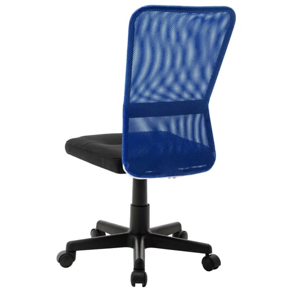 vidaXL kontorstol i net sort og blå 44x52x100 cm
