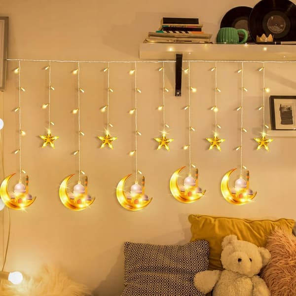 Herefun 3,5m LED Ramadan-slynge med måner og stjerner - 8 tilstande