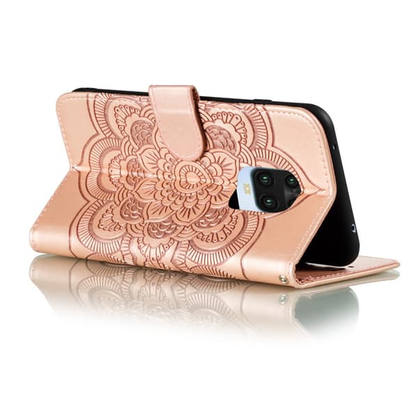 Flip-etui til Xiaomi Redmi Note 9s/9 Pro, Mandala, rosaguld