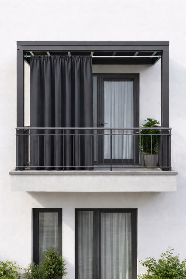 Vedenpitävä ulkoverho 155x200 terassi pergola huvimaja grafiitti