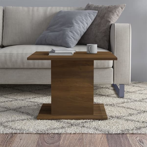 vidaXL sofabord brunt egetræ 55,5x55,5x40 cm