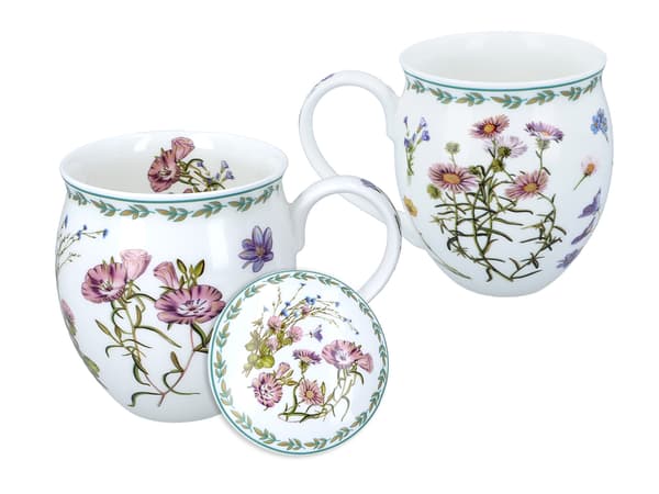 Fatmugg med lock - Vildblommor (CARMANI)
