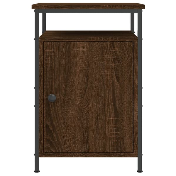 vidaXL sengebord brunt egetræ 40x42x60 cm træbaseret materiale