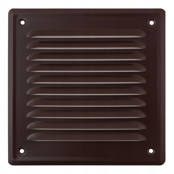Malet metalgitter 14x14 skruet BRUN