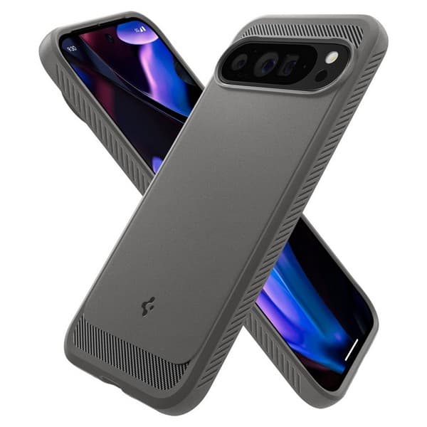 Spigen Rugged Armor -kotelo Google Pixel 9 Pro XL:lle, marmorinharmaa