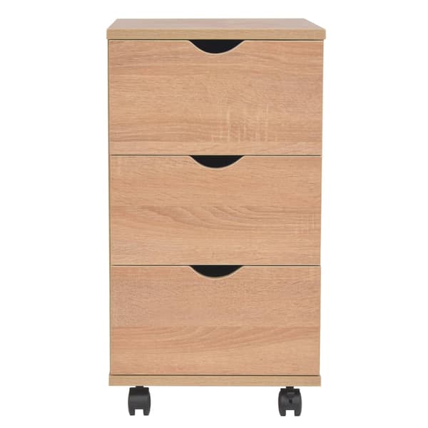 vidaXL skuffeskab 33 x 45 x 60 cm egetræ