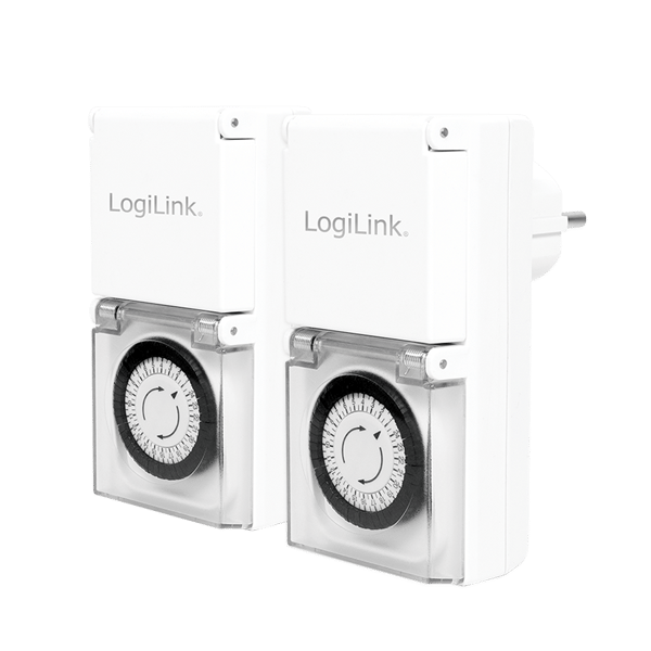 Analog timer 24 timer IP44 ekstern timer 16 A afbryder 2 stk.