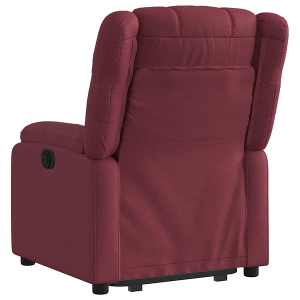 vidaXL Elektrisk lyftande massagefåtölj, vilstol, vinröd