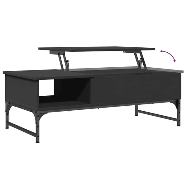 vidaXL sofabord, sort, 100x50x35 cm, træbaseret materiale
