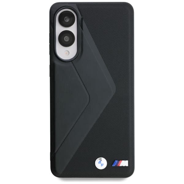BMW Læder Oversized Stripes MagSafe-etui til Samsung Galaxy S25 Edge, sort