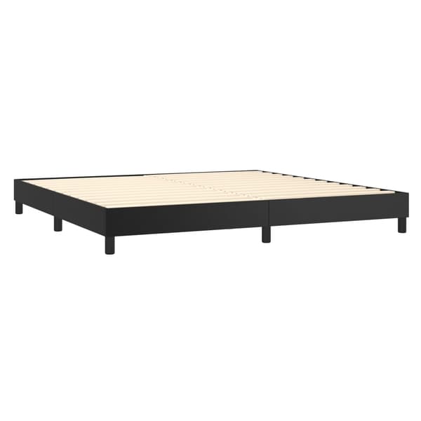 vidaXL sengestel sort 200x200 cm kunstlæder