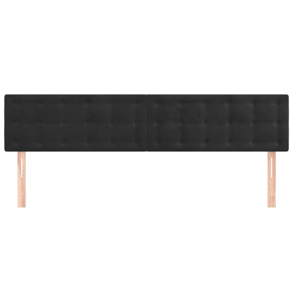 vidaXL sengegavle, sæt med 2, sort, 90x5x78/88 cm, fløjl