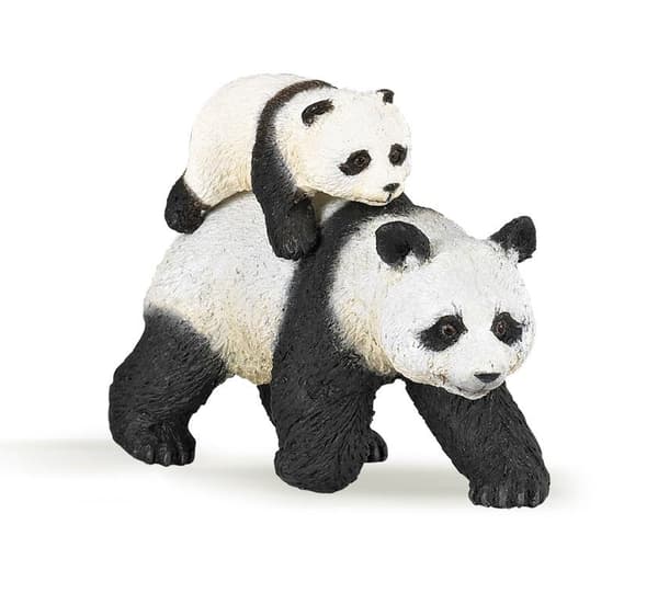 Panda pennun kanssa