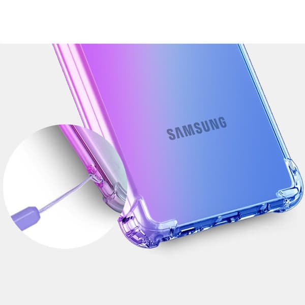 Gradient Dropproof Cover til Samsung Galaxy A22 5G, Lilla/Blå
