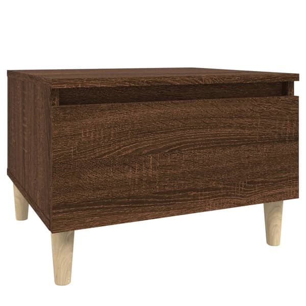 vidaXL sidebord brunt egetræ 50x46x35cm træbaseret materiale