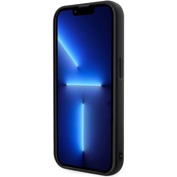 Karl Lagerfeld gummibelagt 3D-cover til iPhone 14 Pro, sort