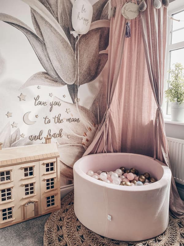 Fløjlsblødt skumlegepladsbakke lyserød