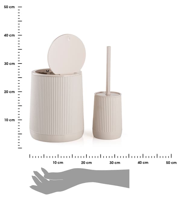 AVENIS badrumsset med 5 delar, beige