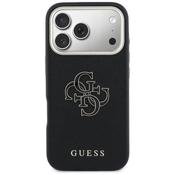 Guess FW Resin Logo-cover til iPhone 17 Pro, sort