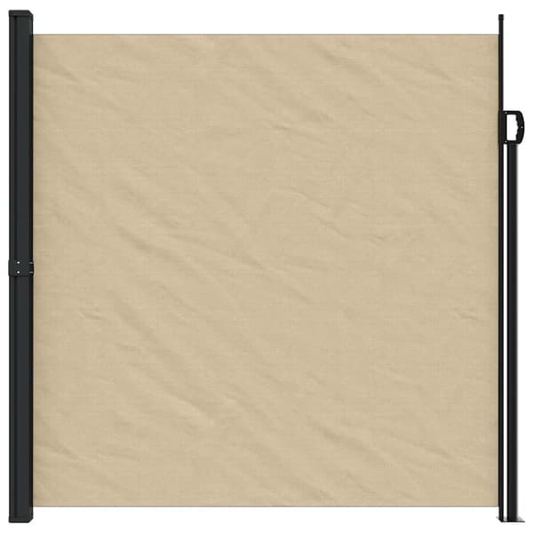 vidaXL Utdragbar sidomarkis beige 200x500 cm