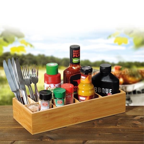 Bambusorganisator med rum