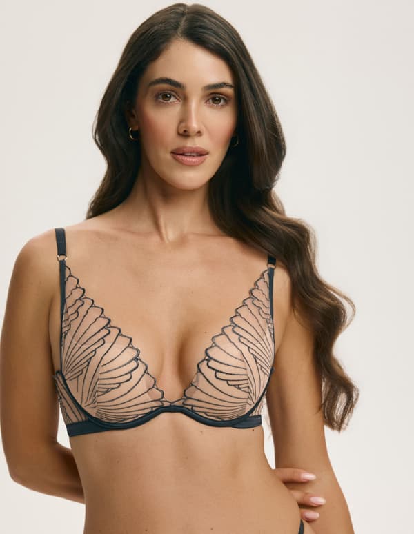 Esotiq NOUGAT push-up bh | grå 75E