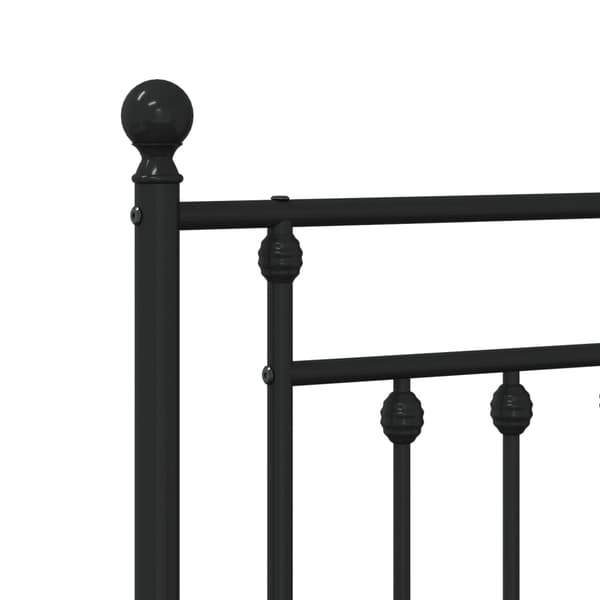 vidaXL Metallinen sängynpääty musta 107 cm