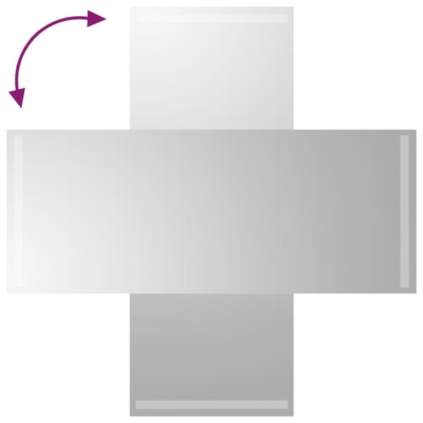 vidaXL Badrumsspegel med LED, 40x100 cm