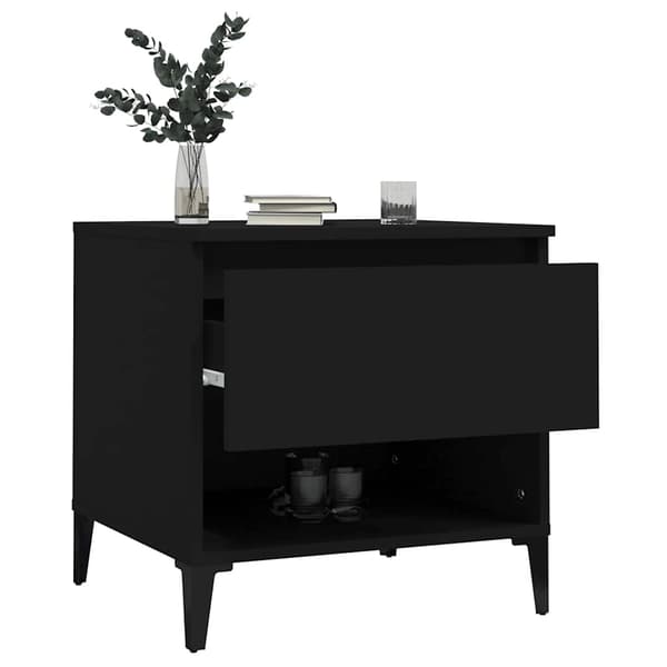 vidaXL sidebord, sort, 50x46x50 cm