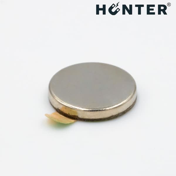 Neodyymisylinterimagneetti 10x1,5 mm 3M itseliimautuva, pyöreä, Hunter