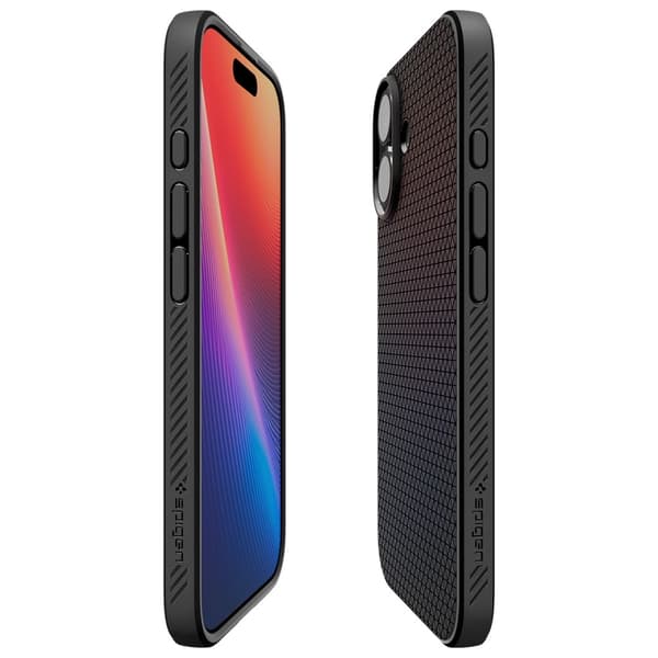 Spigen Liquid Air-etui til iPhone 17, sort