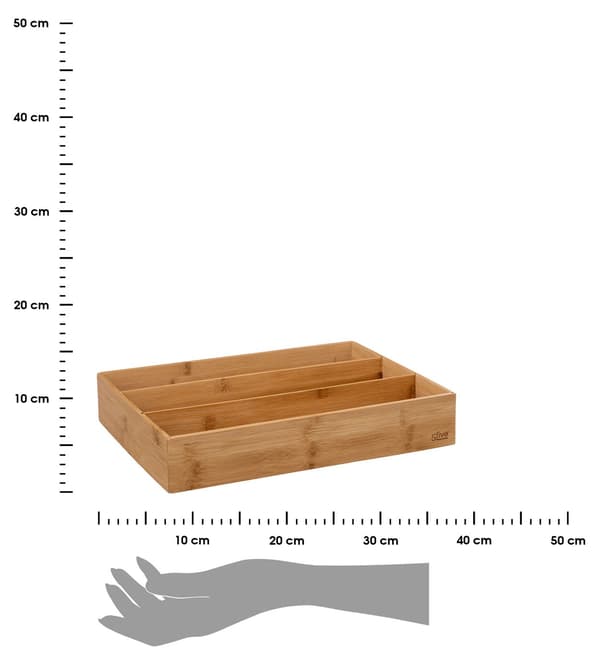 Bambus skuffeorganisator 38x28cm