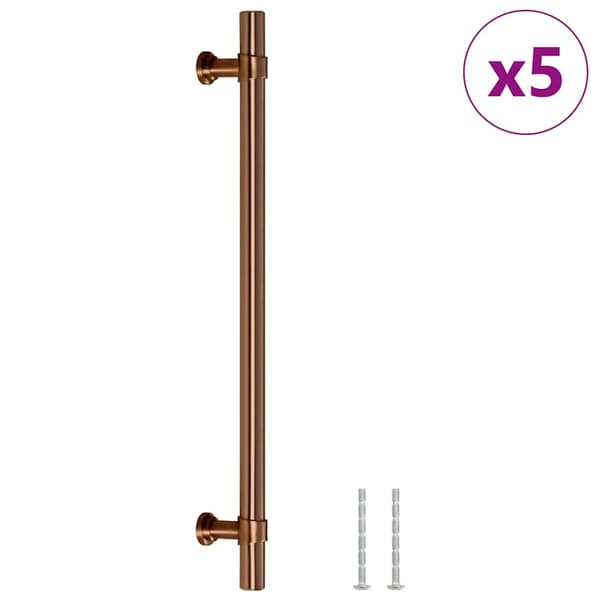 vidaXL skabsgreb, 5 stk., bronze, 192 mm, rustfrit stål