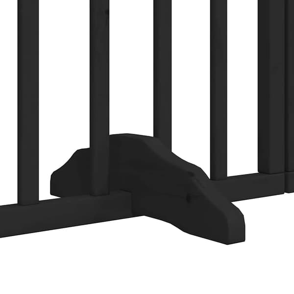 vidaXL foldbar hundegitter med dør 9 paneler sort 450 cm