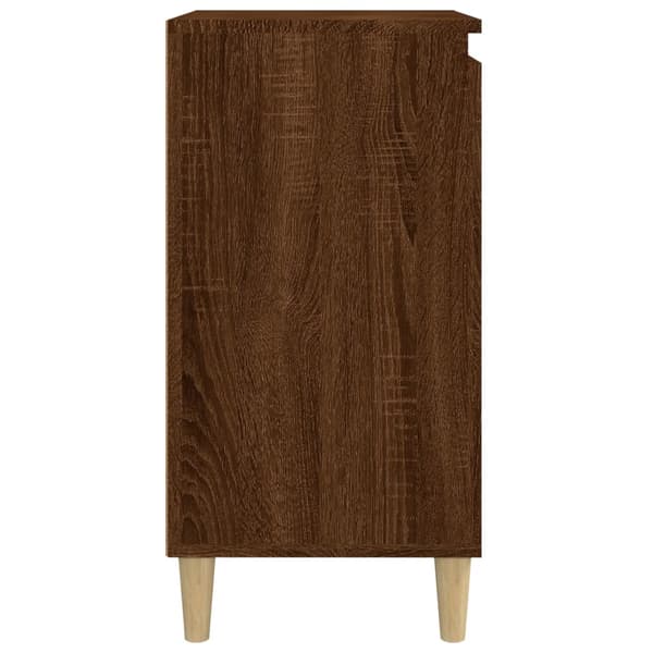 vidaXL sengebord brunt egetræ 40x35x70 cm træbaseret materiale