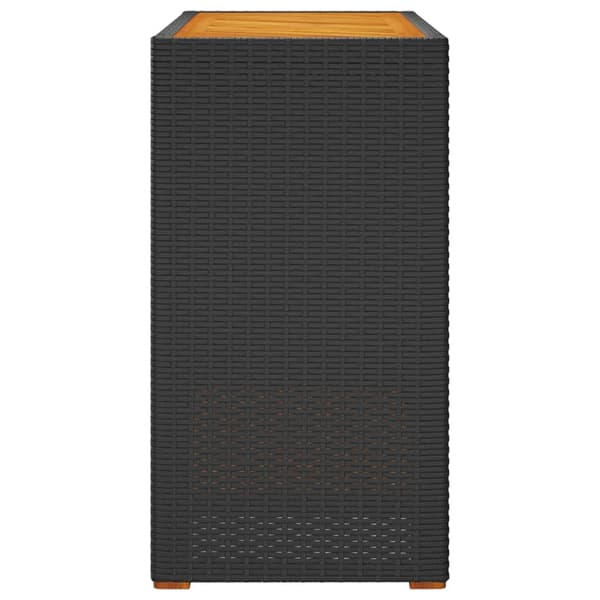 vidaXL havebord med træplade sort 100x40x75 cm