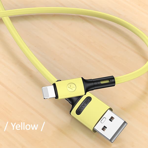 USAMS U52 USB-A til Lightning 2A hurtigopladerkabel 1m gul