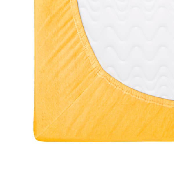 Dra-på-lakan 80x160 elastisk JERSEY 100% BOMULL gul