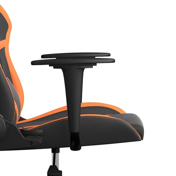 vidaXL massage-gamingstol, sort og orange, kunstlæder
