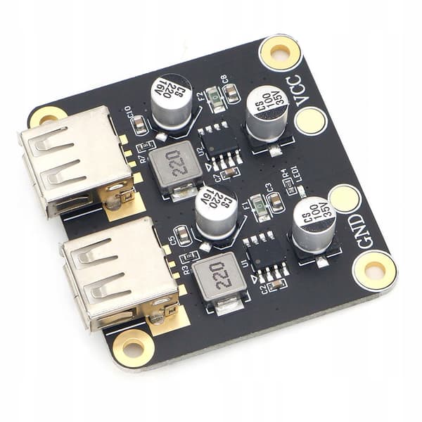 Rosfix 2-kanals spændingsomformer oplader 2.0 3.0 USB step-down