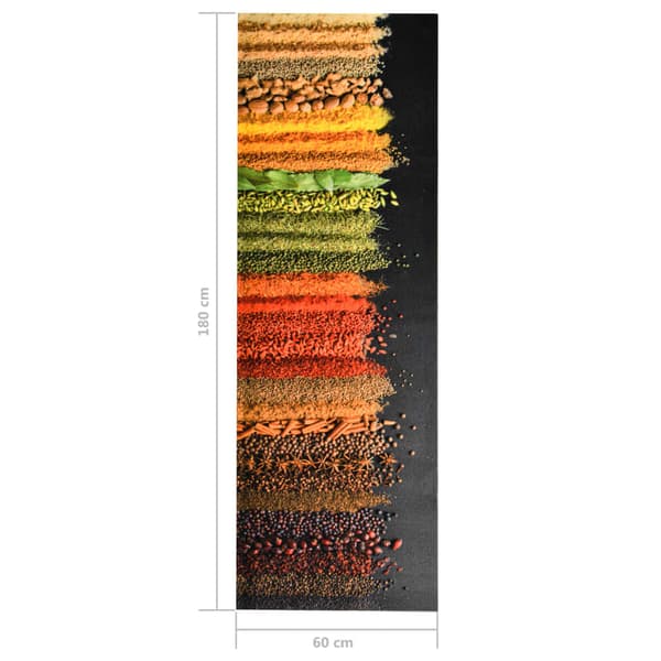vidaXL krydderi køkkenmåtte, 60x180 cm